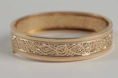 French 19th Century Gold Bangle Bracelet