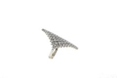 3, 46 carat Diamonds 18 kt White Gold and Diamonds Fashion Ring