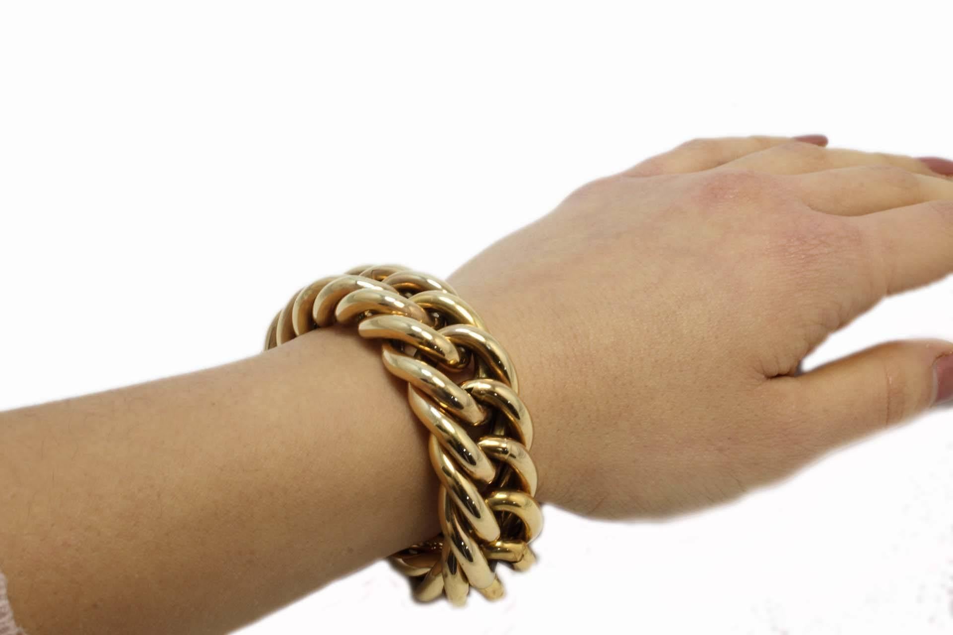 Retro Rose Gold Big Chain Bracelet