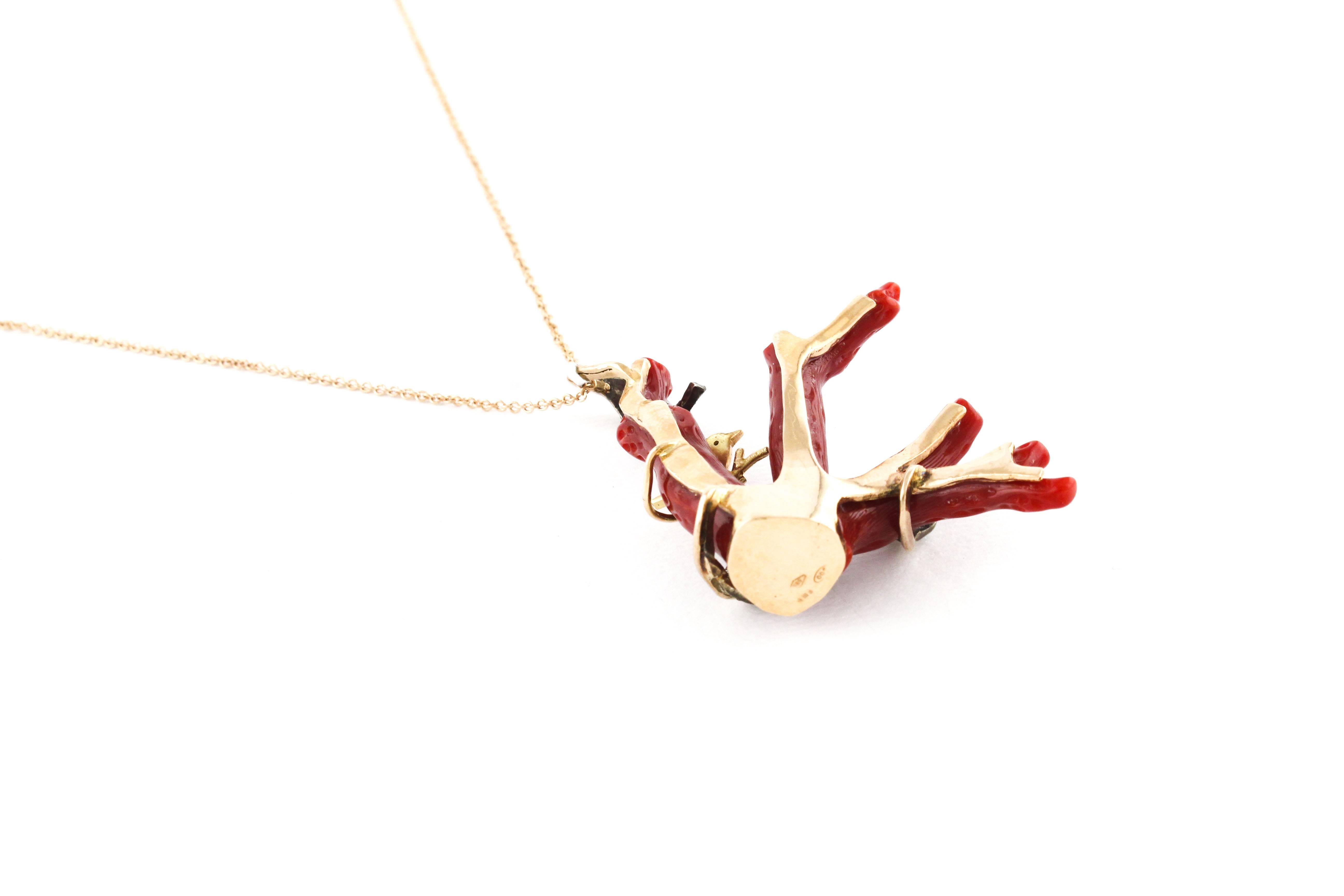 red branch coral necklace