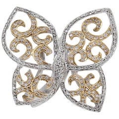 Diamond Butterfly 18 Karat Gold Ring