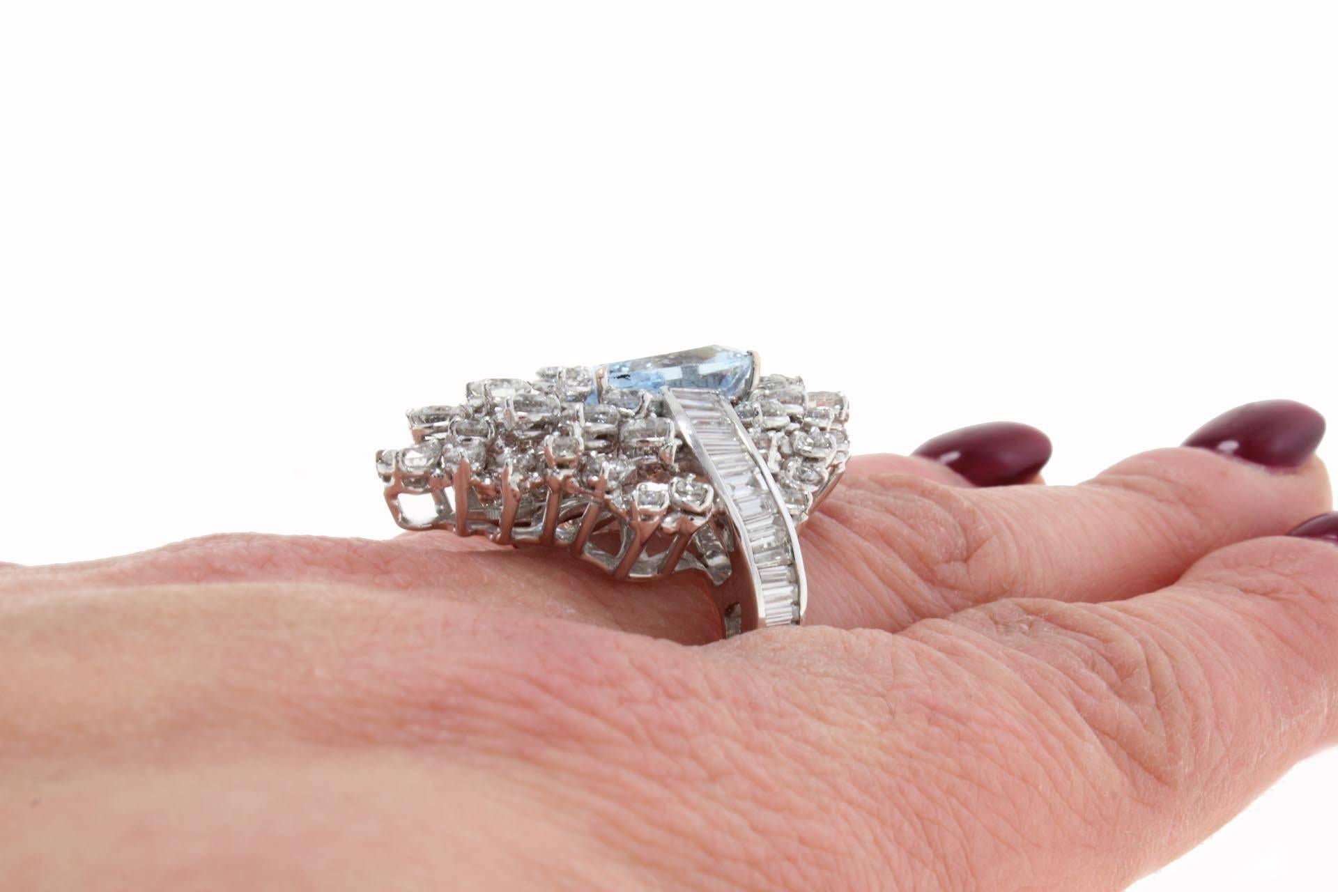 Luise Aquamarine Diamond Gold Ring 1