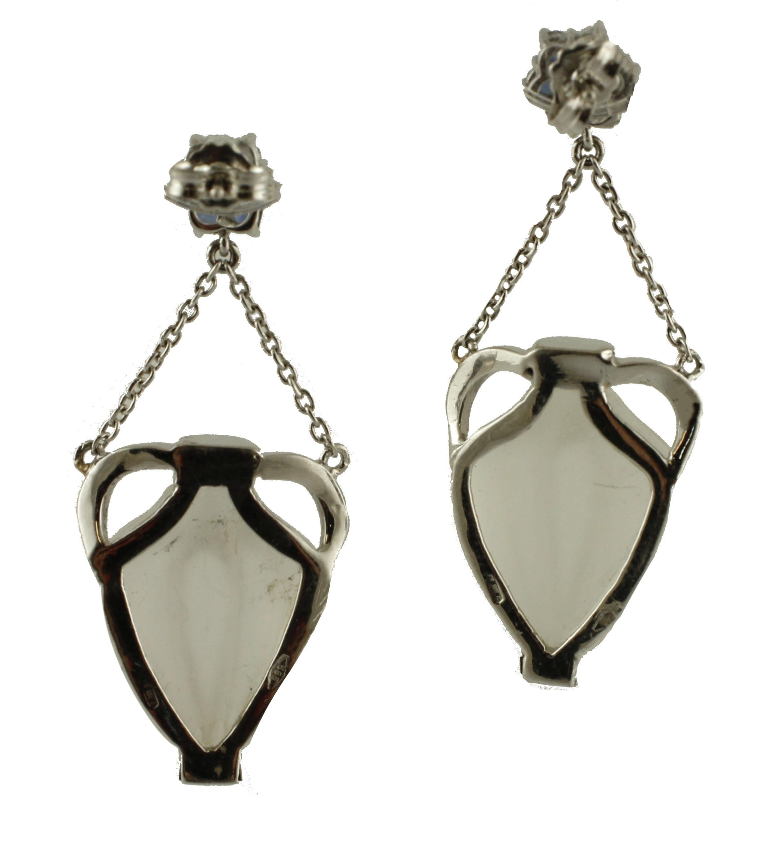 crystal rock earrings