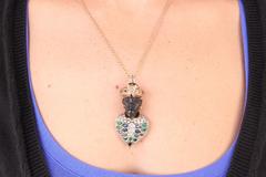 Luise Gem Stone Silver Gold Moretti Pendant