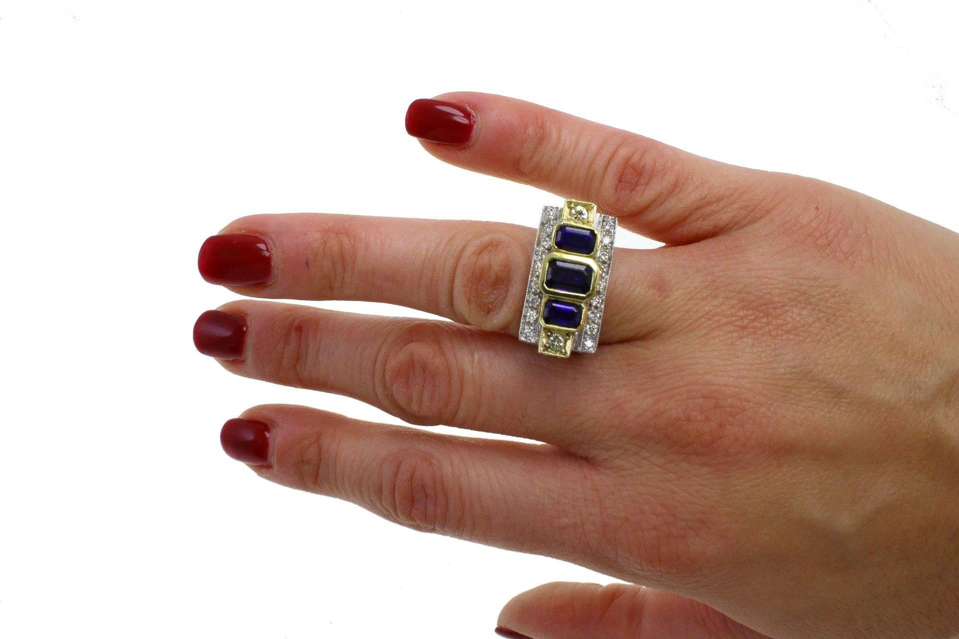Women's Luise Sapphire Diamond Gold Ring
