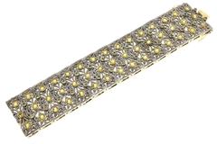 Luise Topaz Diamond Silver Gold Bracelet