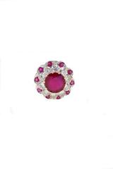 Luise Ruby Diamond Gold Earrings