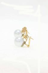 Luise Diamond Pearl Daisy Earrings