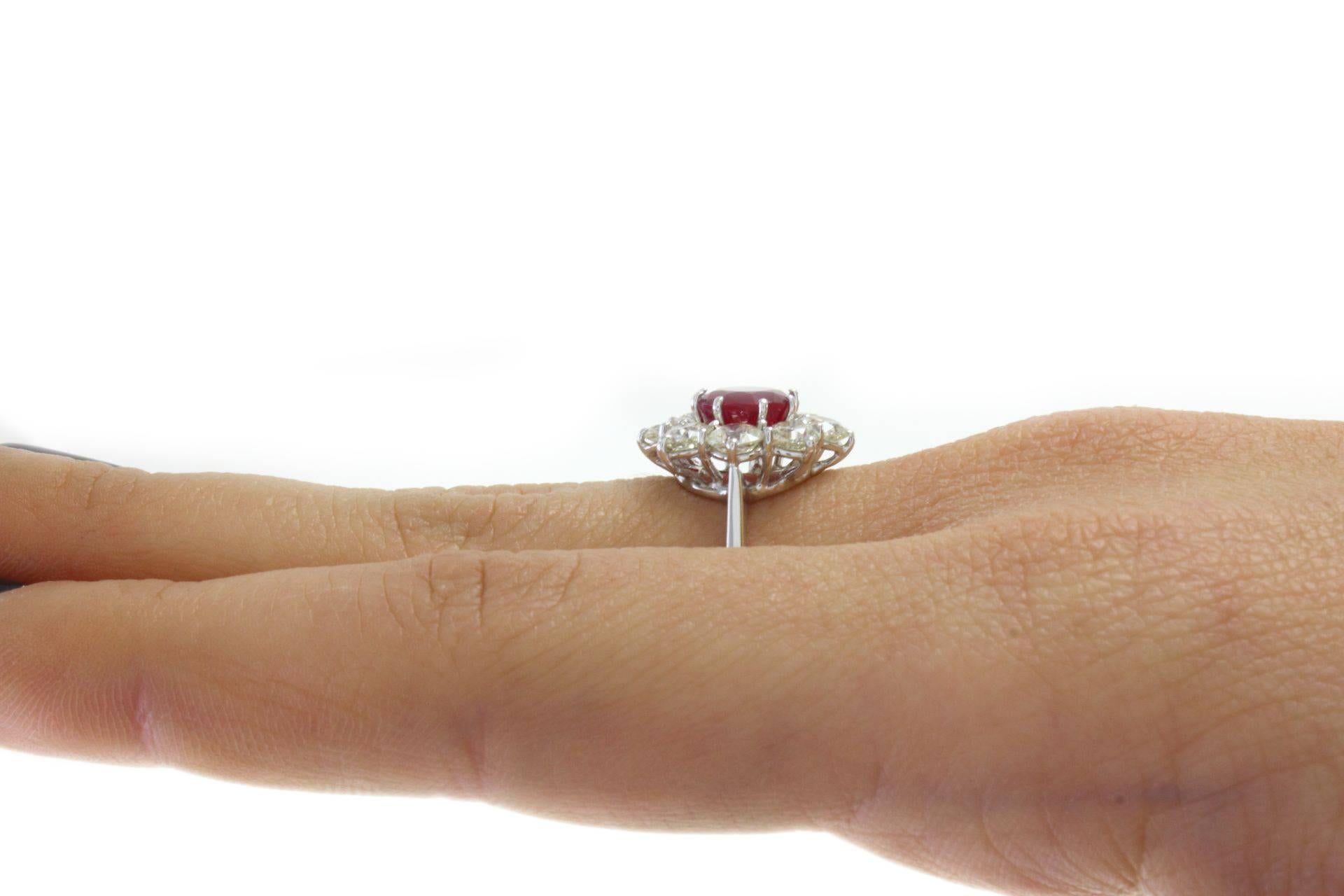 ruby flower ring