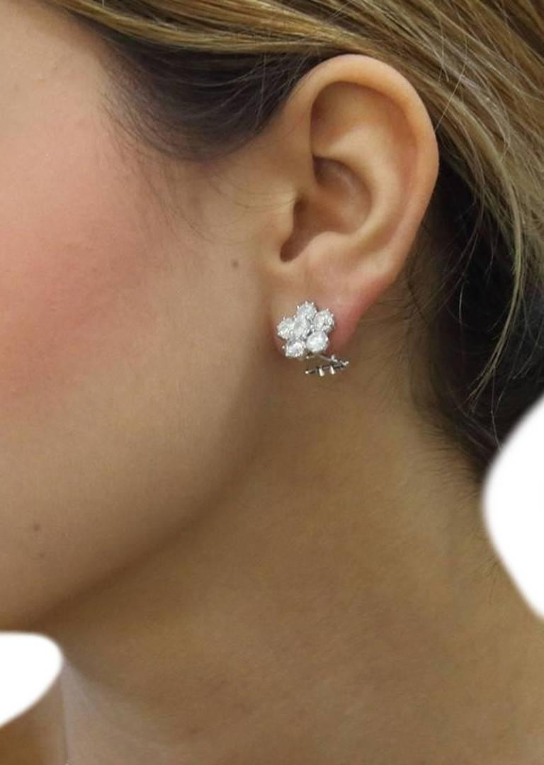 Women's Luise  Retro Diamond Gold Flower Earrings