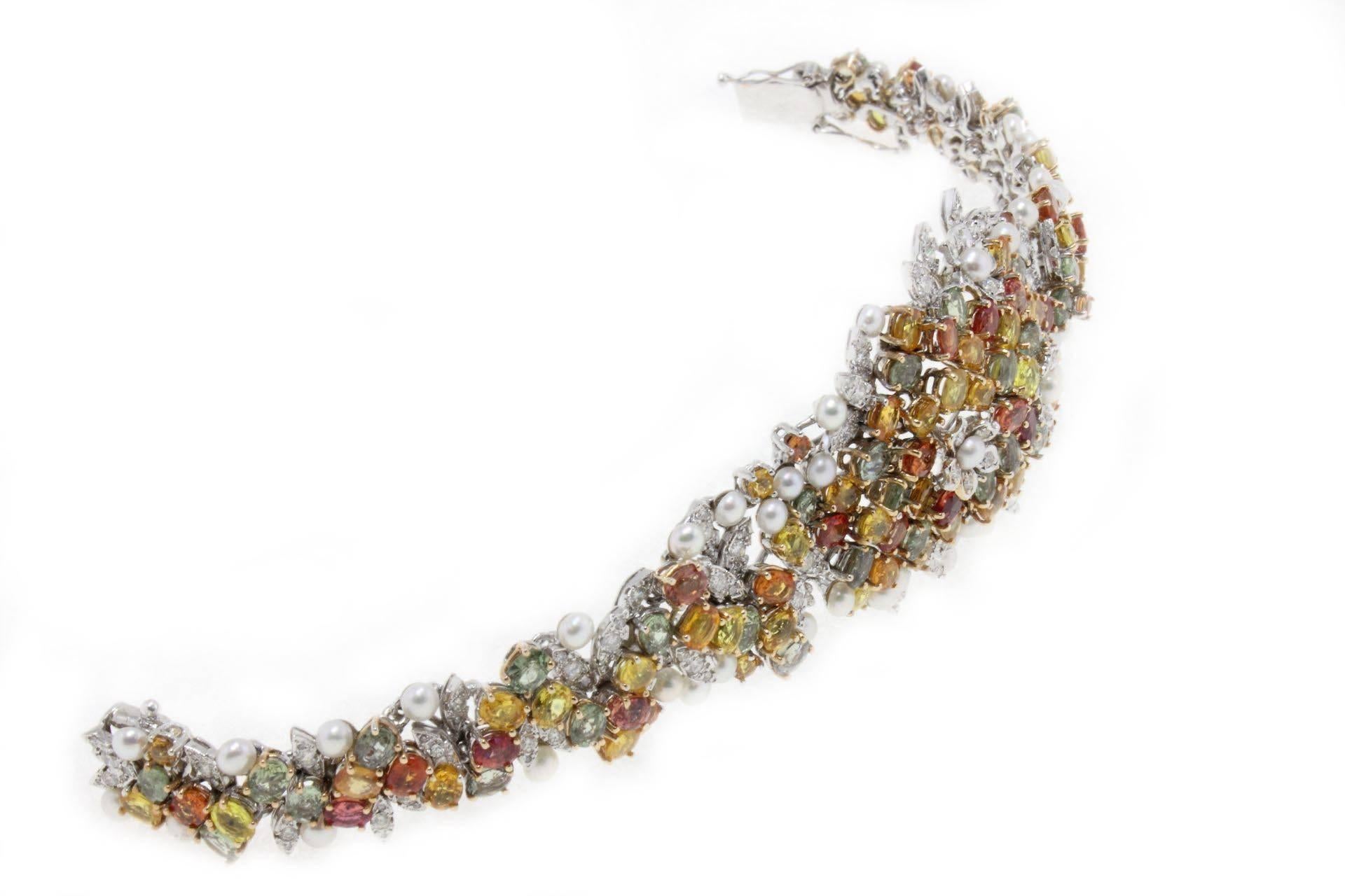 Retro Luise Diamond Multistone Bouquet Bracelet