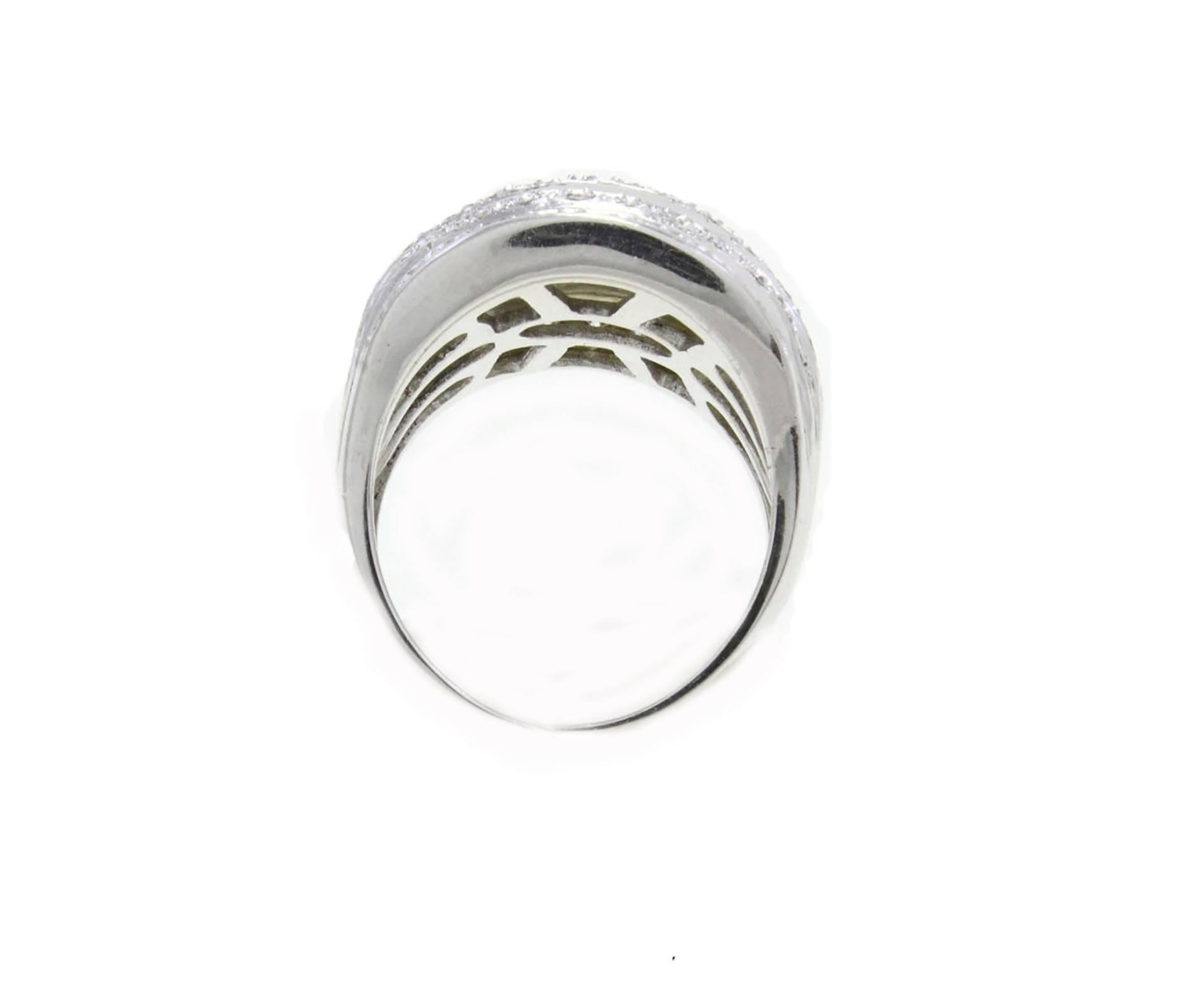 Retro Diamond 18 kt  Gold Dome Ring