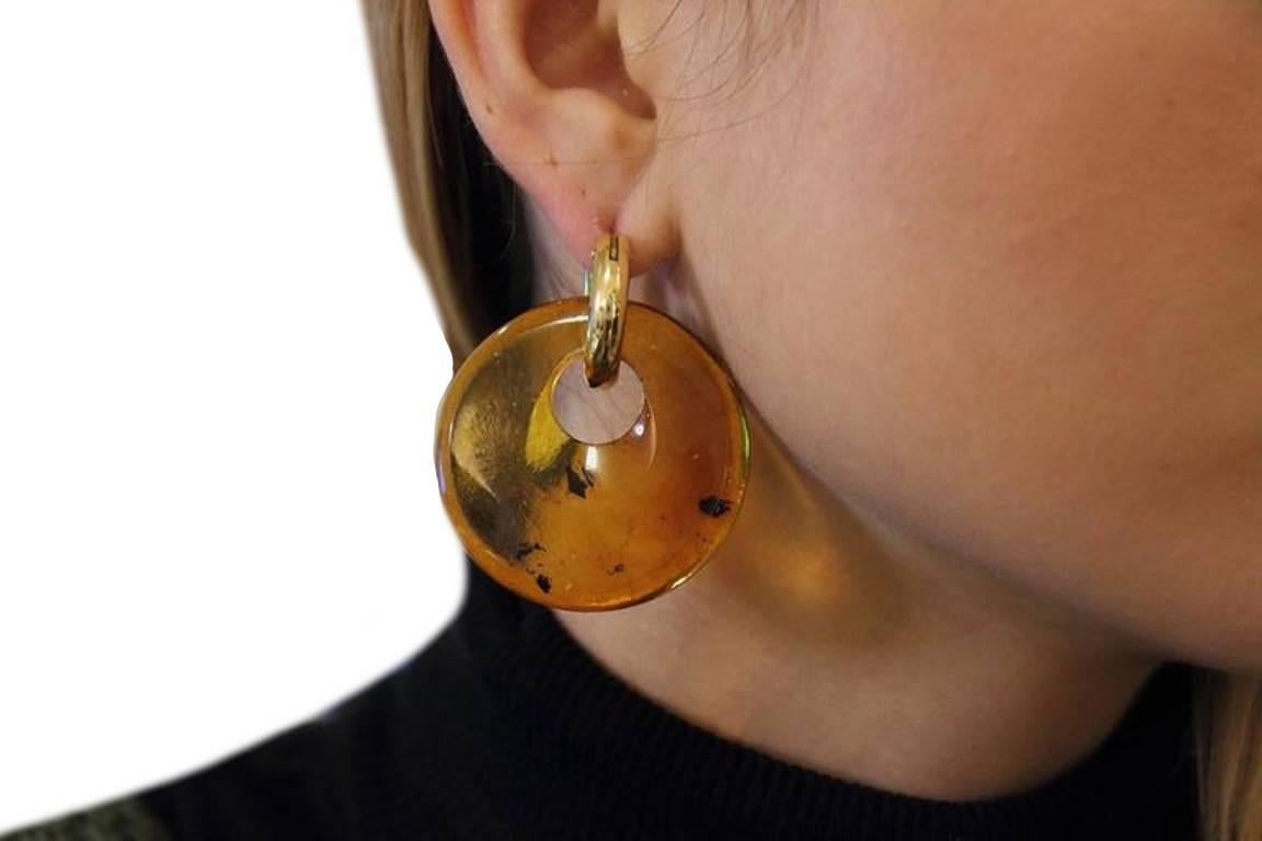 Women's Luise Amber Gold Hoop Earrings