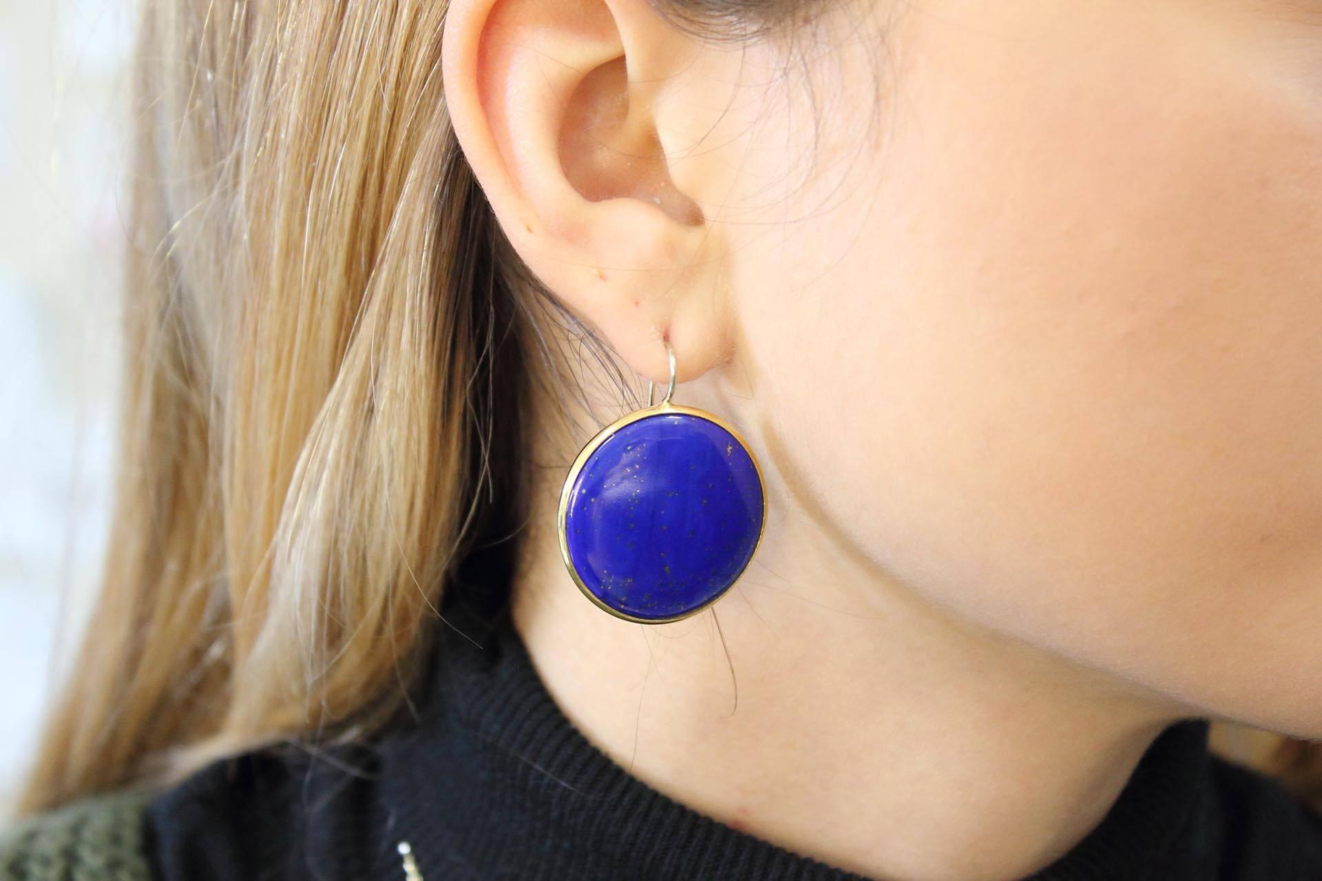 Retro Luise Lapis Lazuli dangle Earrings