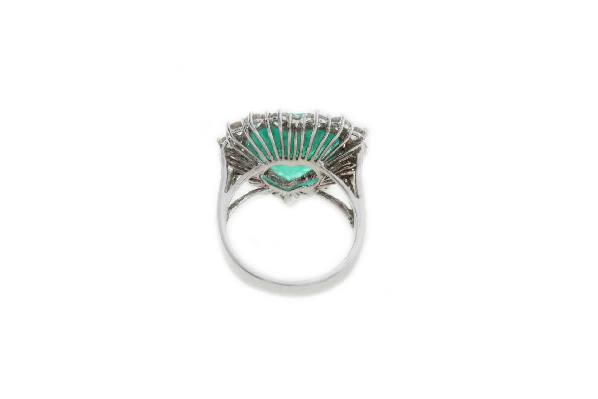 Modern  Diamonds Emerald Heart Fashion Ring