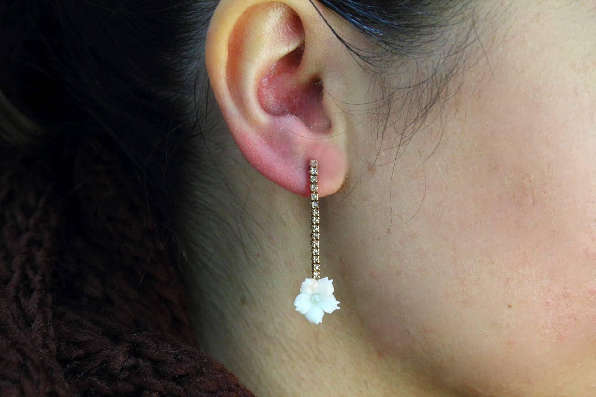 Women's Luise Diamonds Coral Pearls Earrings