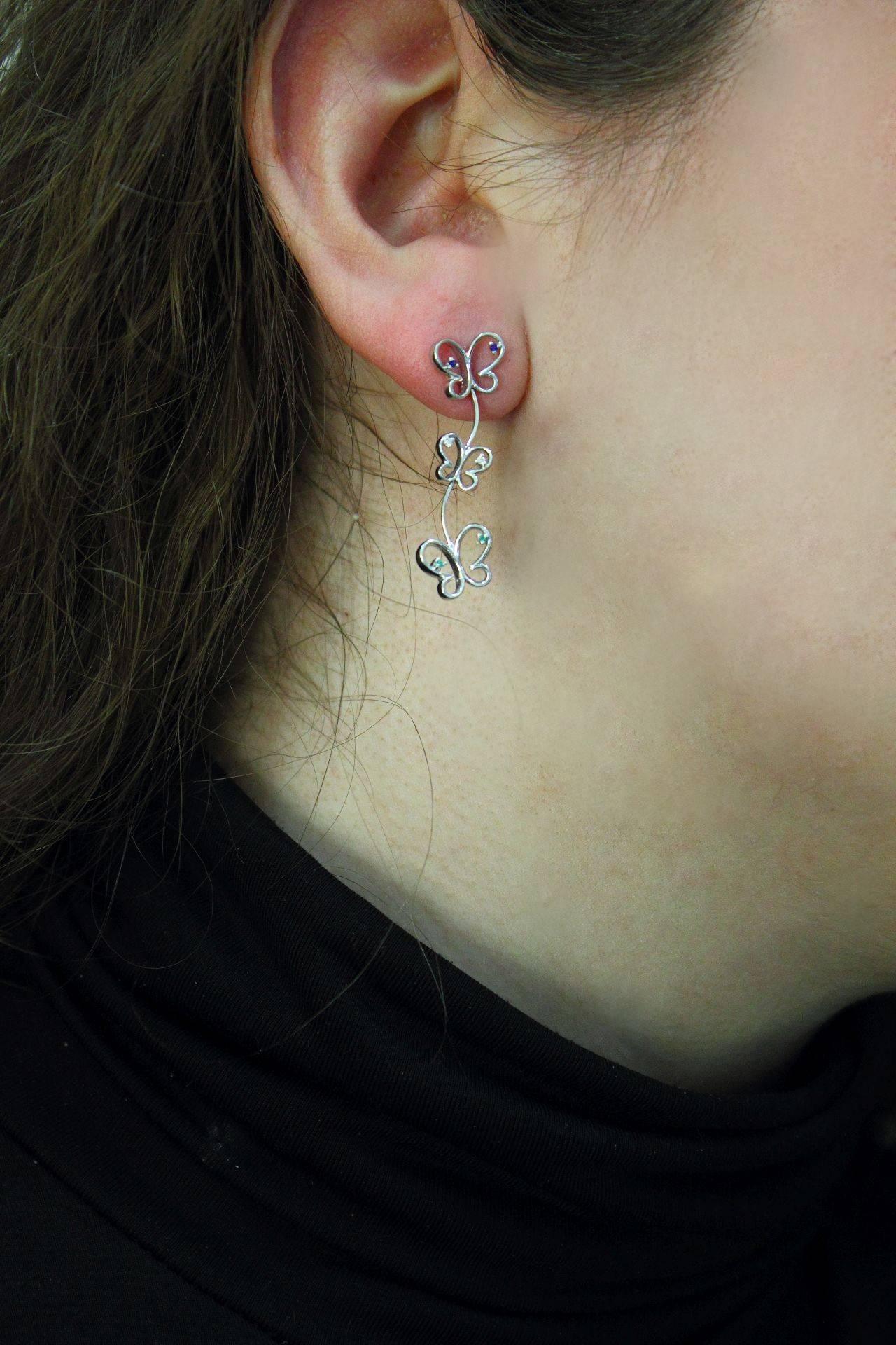 Retro Butterfly Gold Earrings