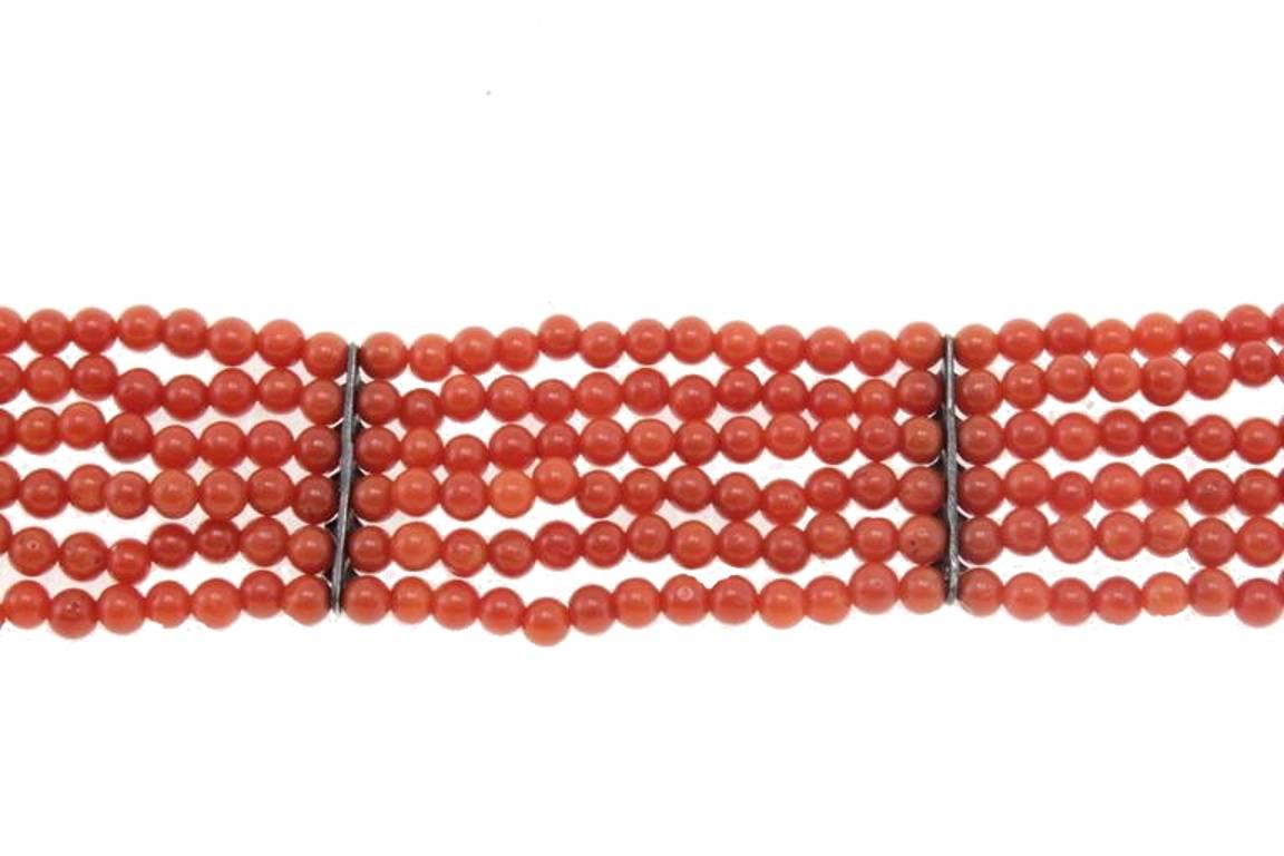 Retro Luise Coral Gold and Silver Bracelet