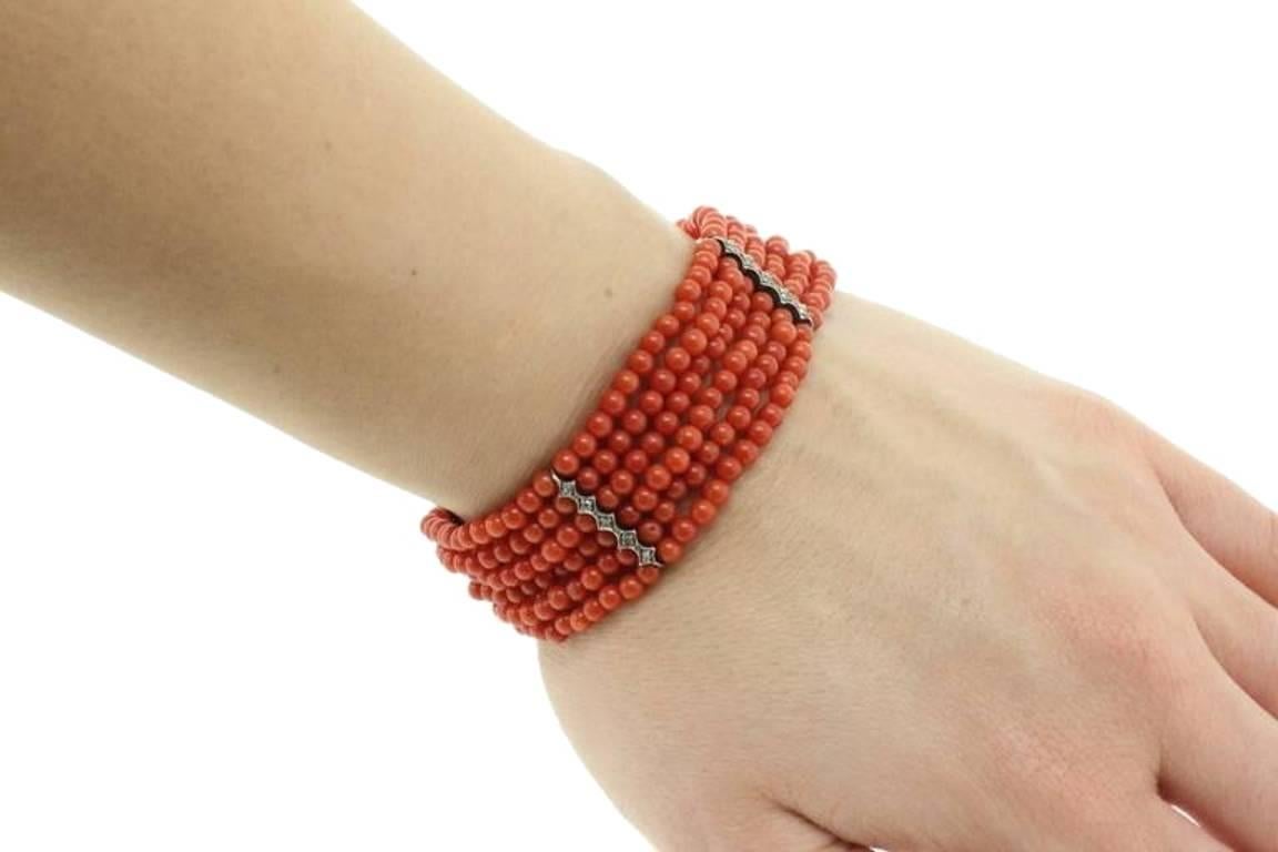 Women's Luise Coral Gold and Silver Bracelet