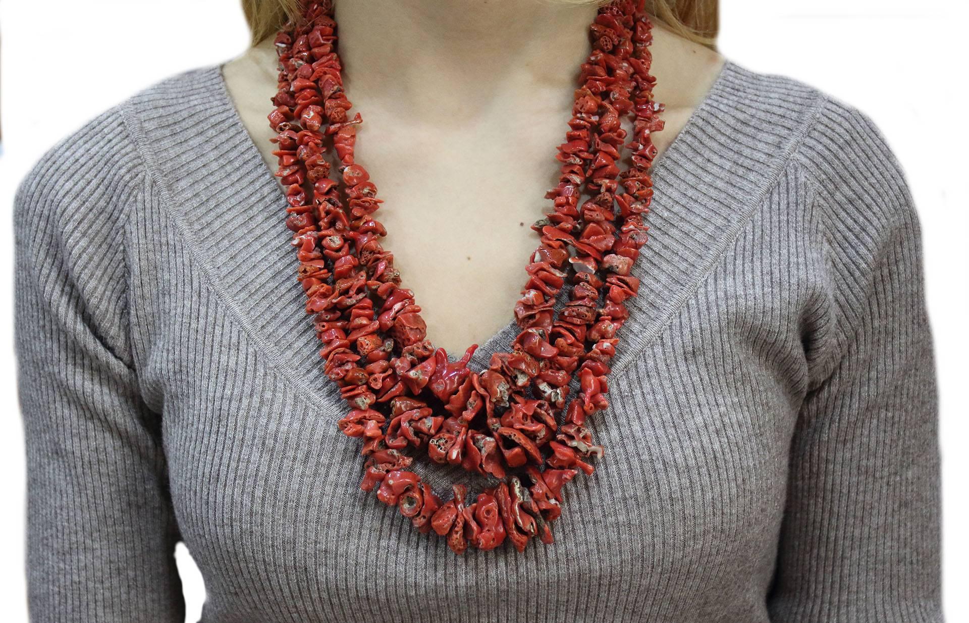 Women's Luise Coral Silver Necklace