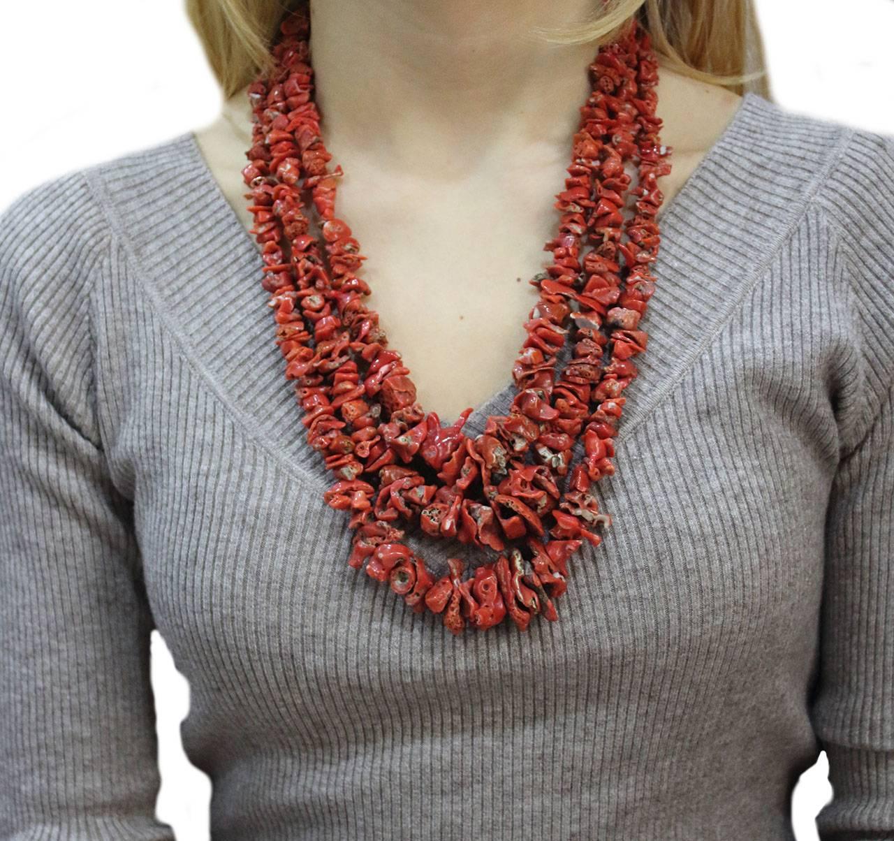 Luise Coral Silver Necklace 1