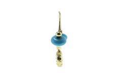 Turquoise 18 kt Gold Hoop Earrings