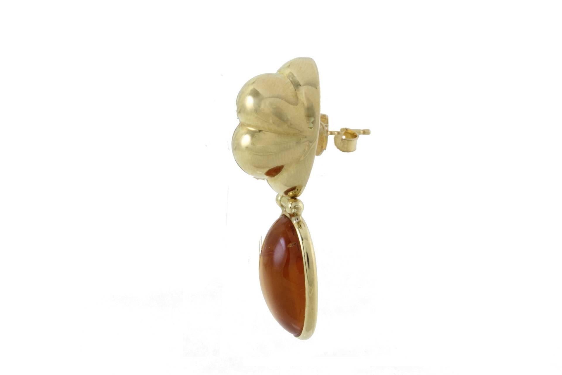 amber stud earrings