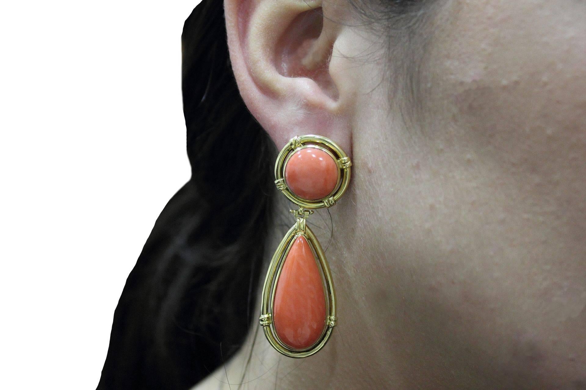 Women's Luise Coral Gold Drop Earrings