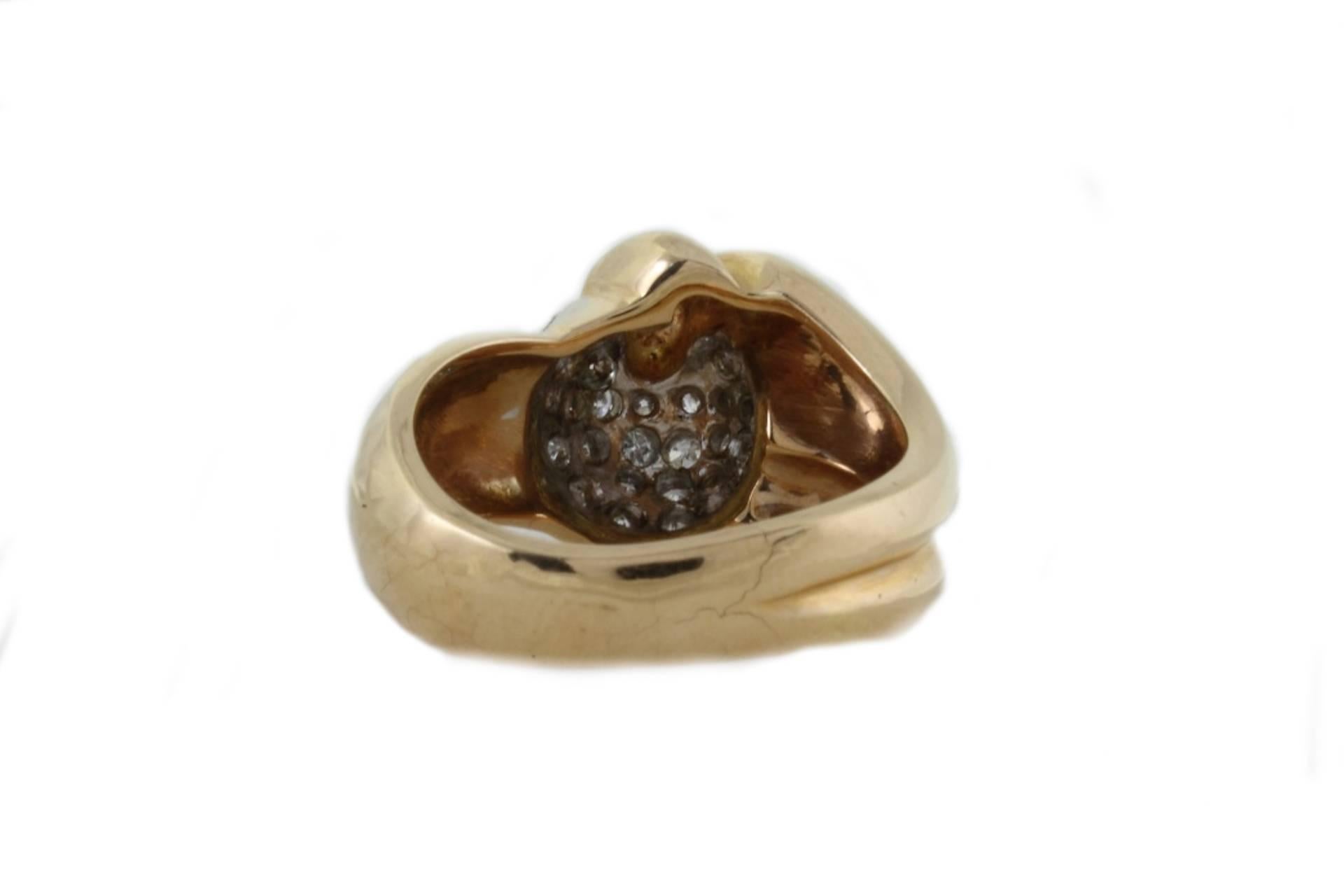 Round Cut ct 1, 10 Diamonds Gold Cluster Ring For Sale