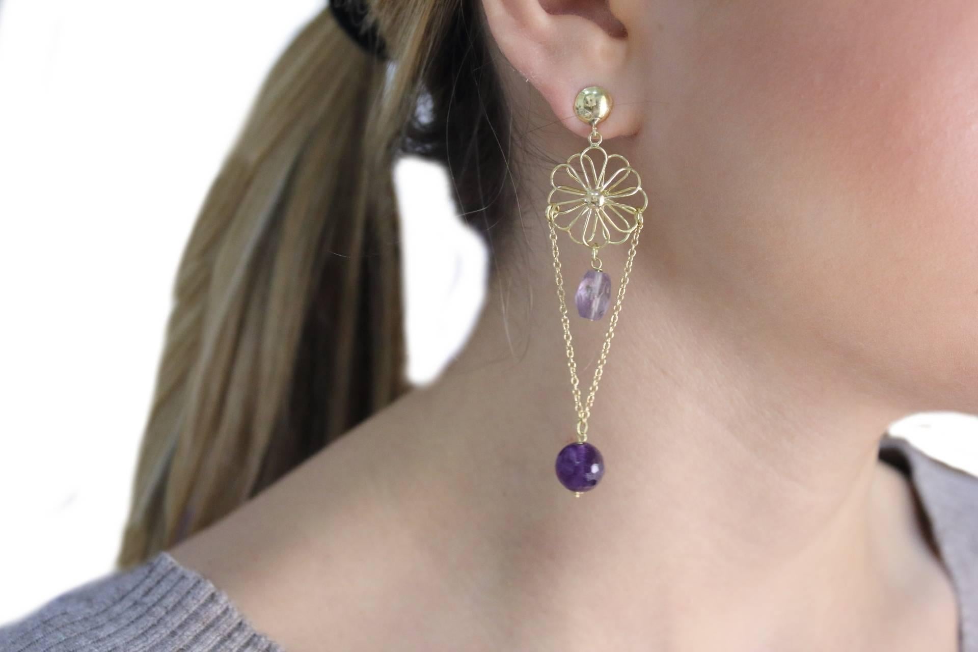  A Stone Boucles d'oreilles pendantes en or Pour femmes en vente