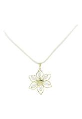 Luise Pearl Yellow Gold Flower Pendant
