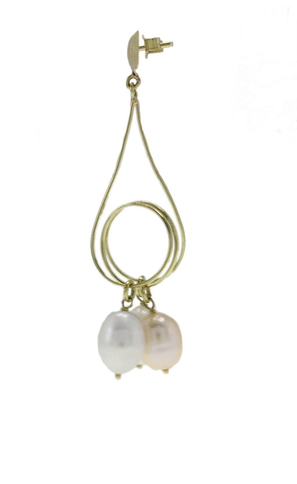 3 pearl drop earrings