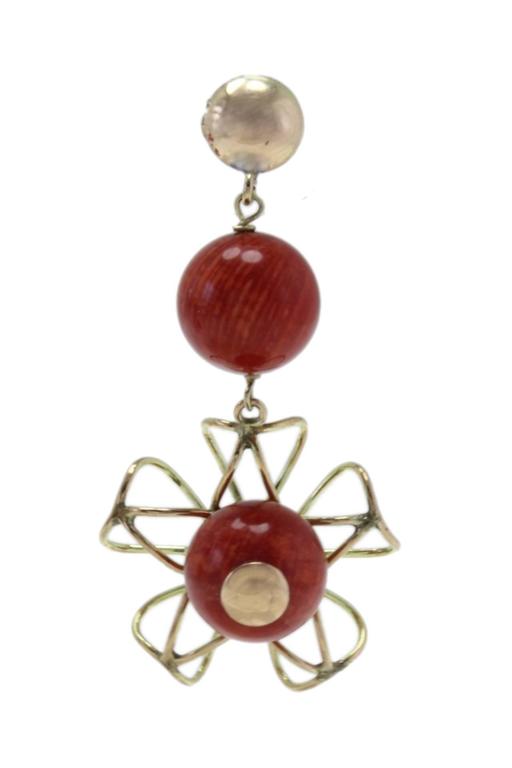 Eny Lee Parker Flower Drop Studs Gold main image 1