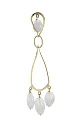 Stones Yellow Gold Dangle Earrings