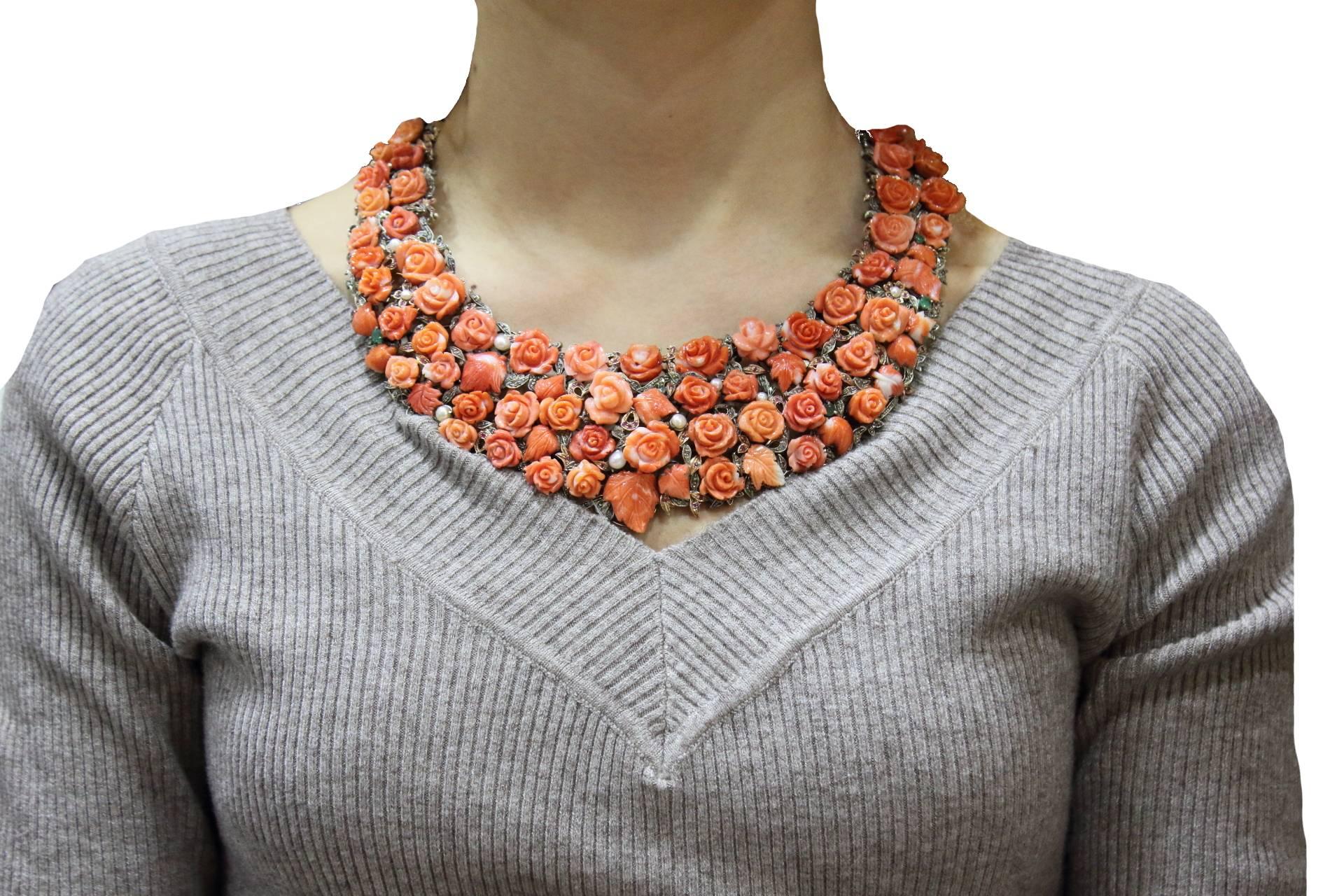 rose coral necklace