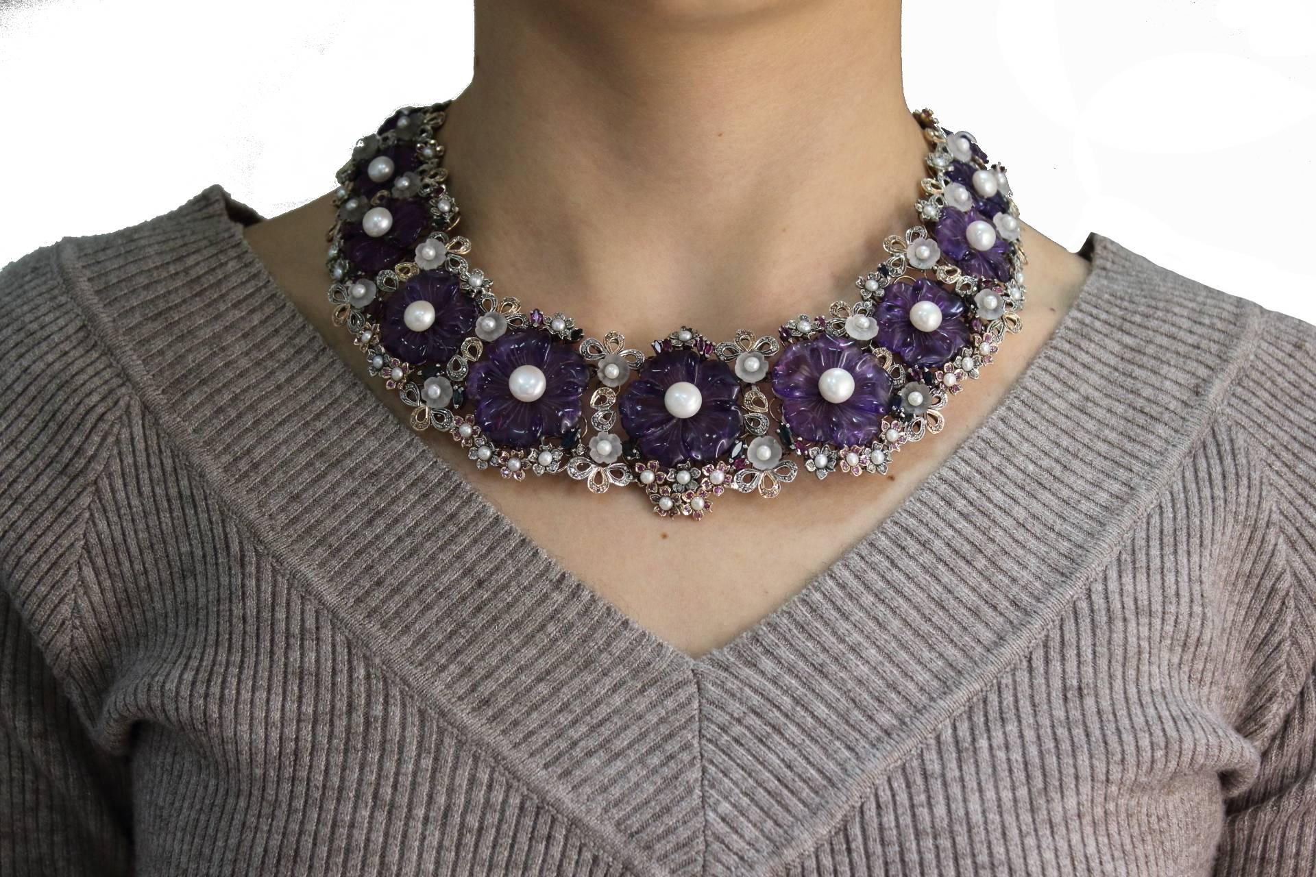 diamond and amethyst necklace