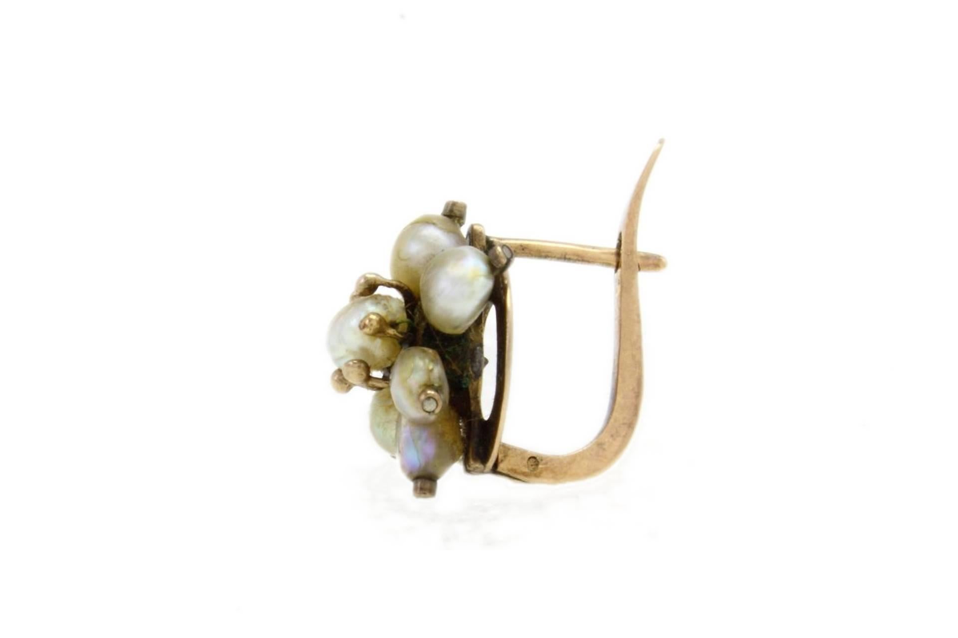 Retro Luise Pearl Flower Earrings