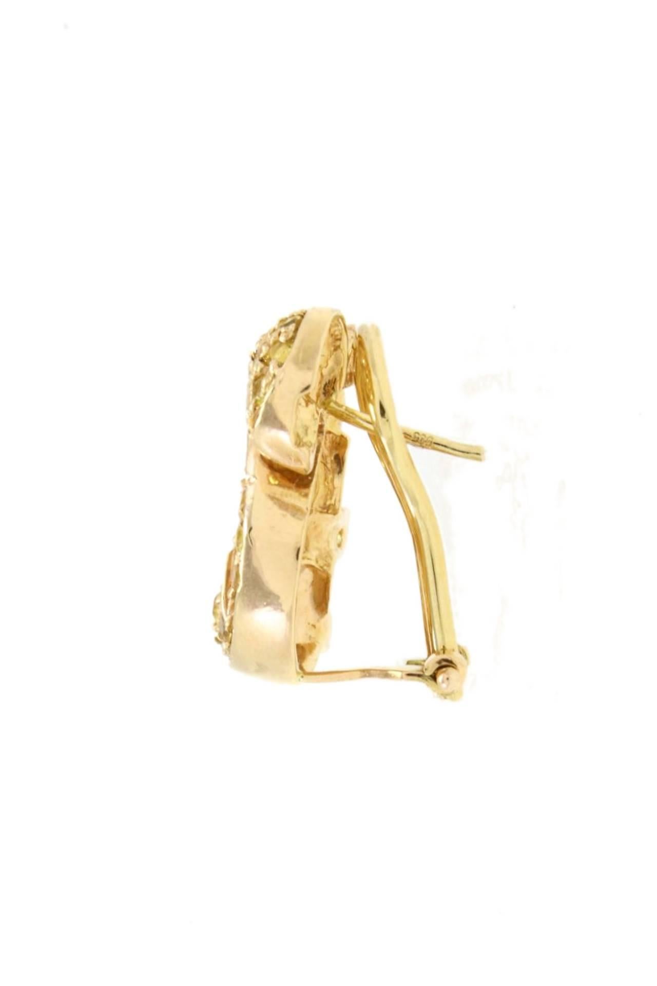 Retro Luise Yellow Sapphire Diamond Squirrel Earrings