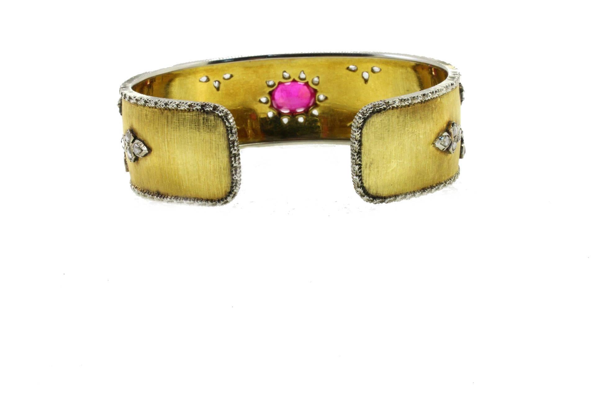 Buccellati Ruby Diamond Gold Bracelet 1
