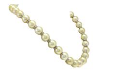 Collier en or 18 carats avec perles australiennes et diamants