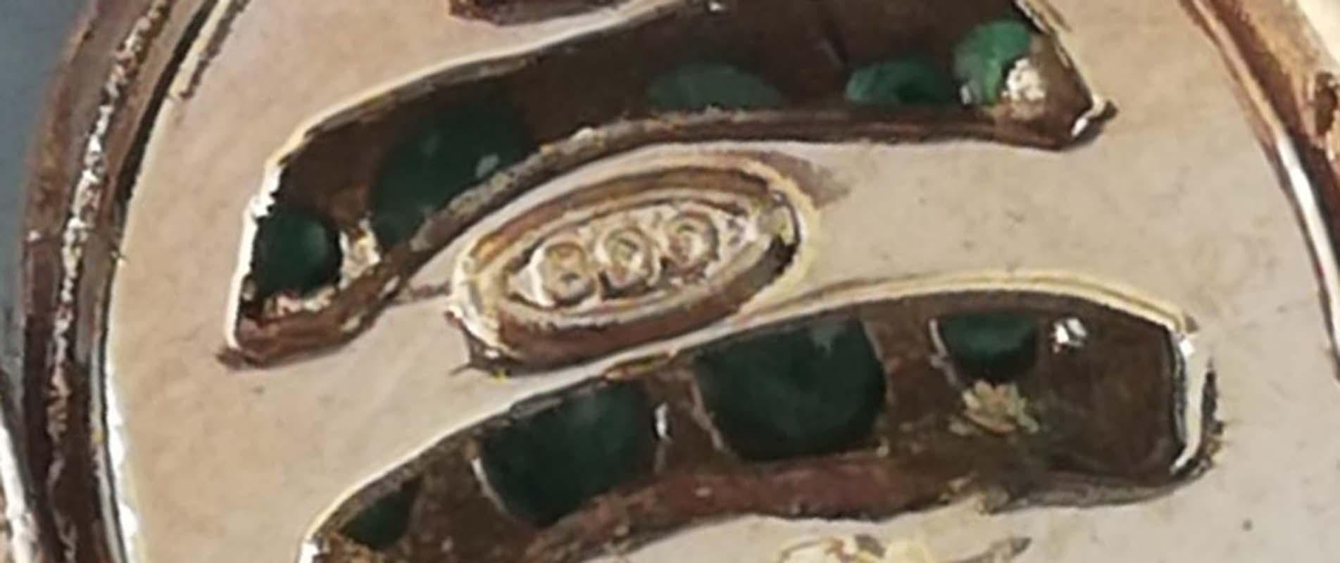 Donna Smeraldi, diamanti, tsavorite, oro rosa e argento Forma della mosca  Anello. in vendita