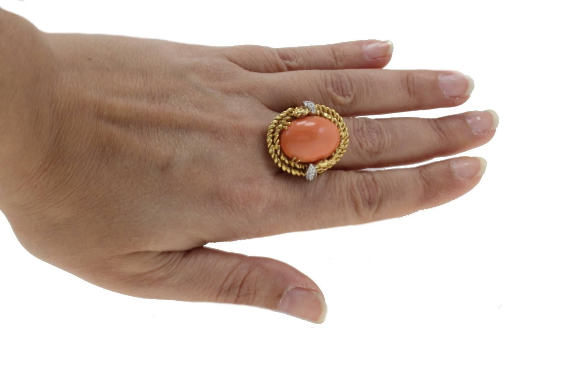 Luise Diamonds Coral Dome Ring 1