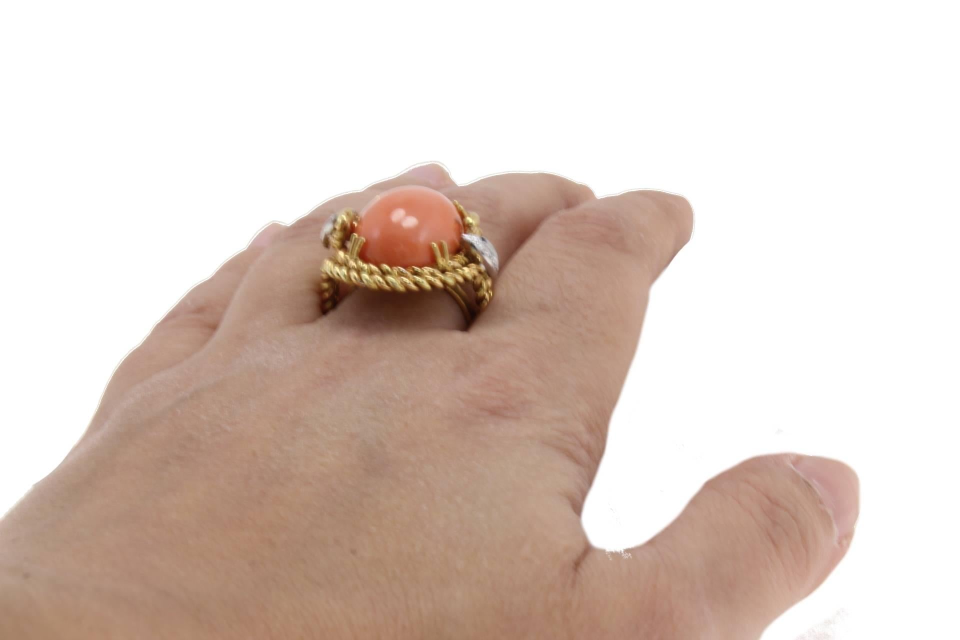 Women's Luise Diamonds Coral Dome Ring