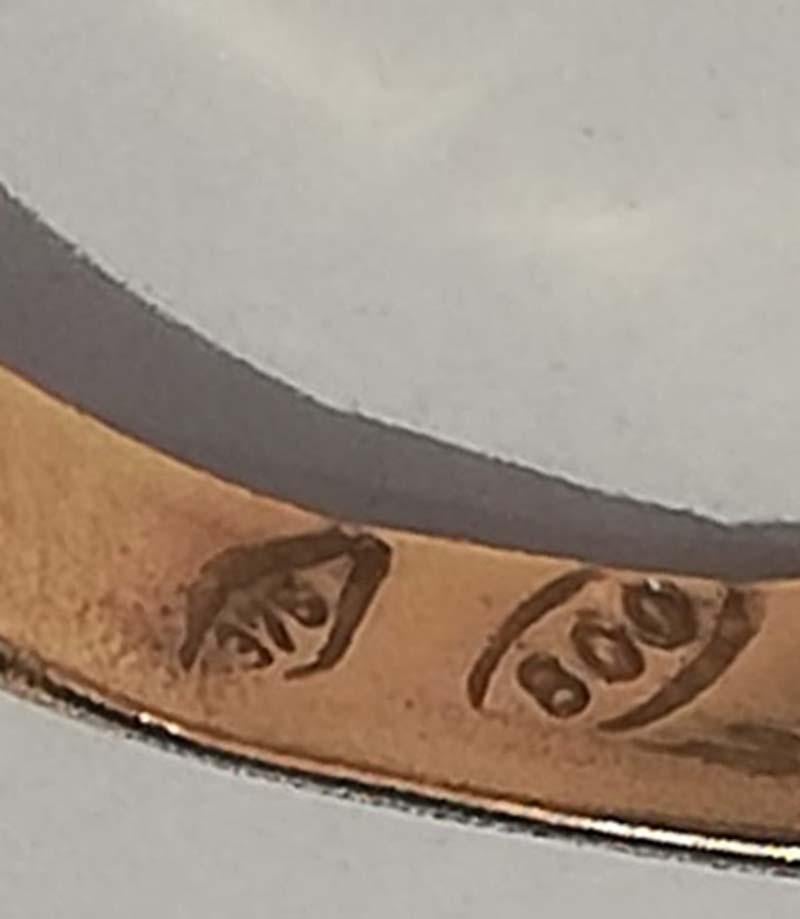 Donna Anello con smeraldi, diamanti, oro rosa e argento. in vendita