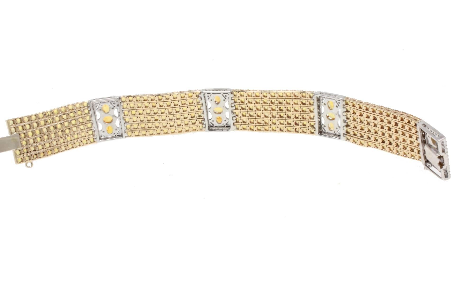 Round Cut Luise Sapphire Diamond Gold Bracelet