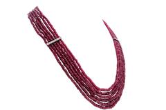 18 kt Gold Diamond Ruby Necklace
