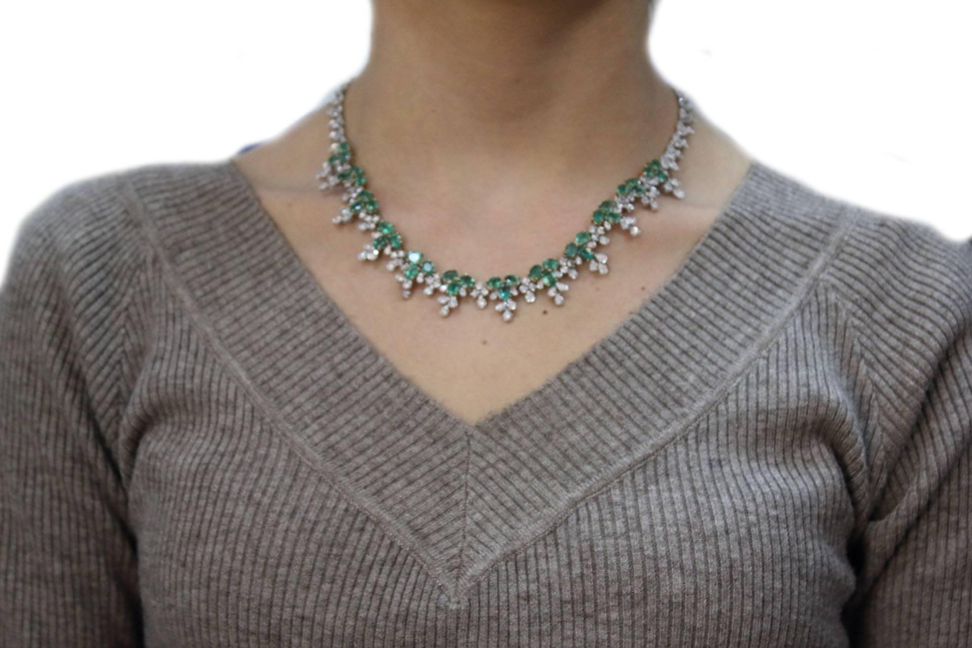 Luise Emerald Diamond Gold Necklace 1