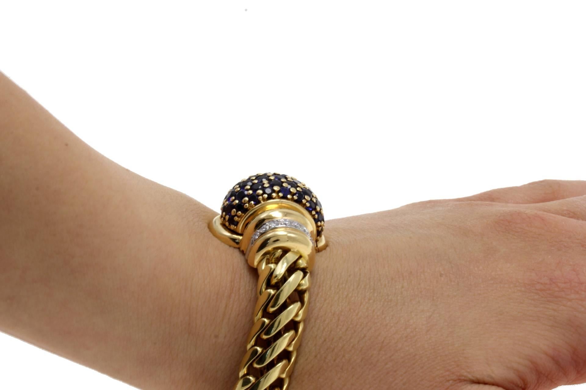 Women's Luise Gold Diamond Sapphire Bracelet/Watch