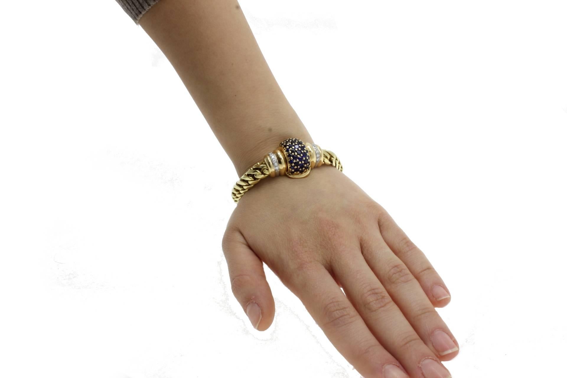 Luise Gold Diamond Sapphire Bracelet/Watch 1
