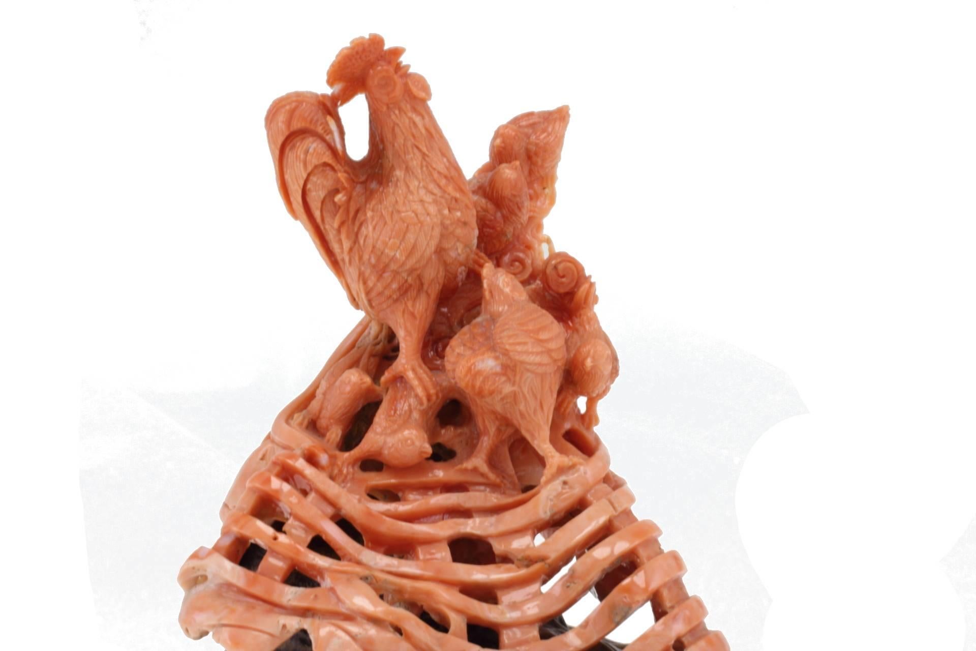 Women's or Men's Coral Wood Sculpture For Sale